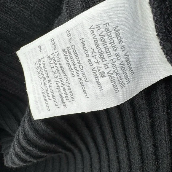 Madewell Dress Womens XS Black Ribbed Button up Pencil Fitted Knit Stretch - Picture 6 of 7